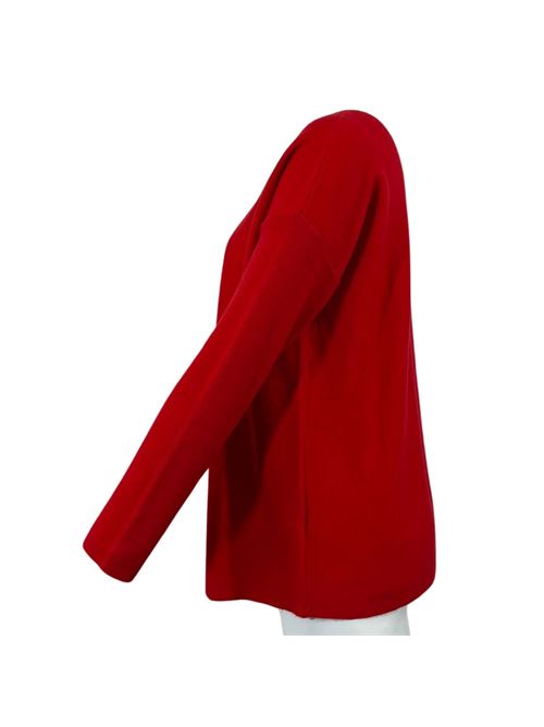 MAGLIA DONNA SCOLLO A BARCA ROSSO ESSENTIEL STUDIO | LMD033ROSSO